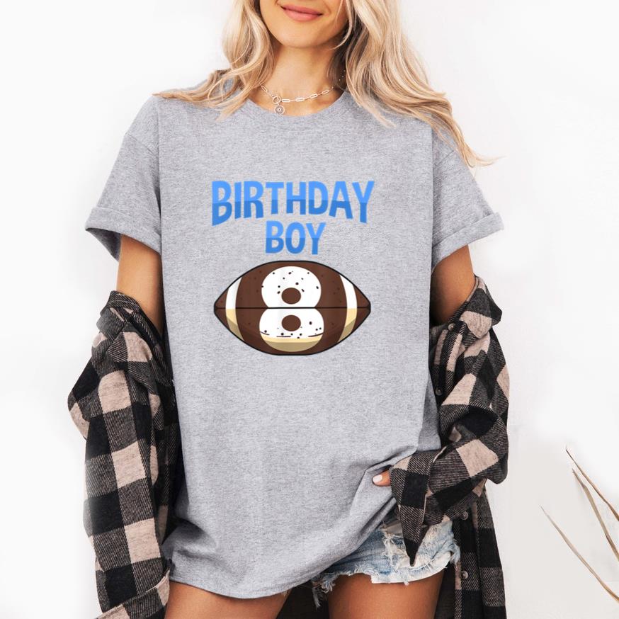 8th Birthday Boy Football T-Shirt