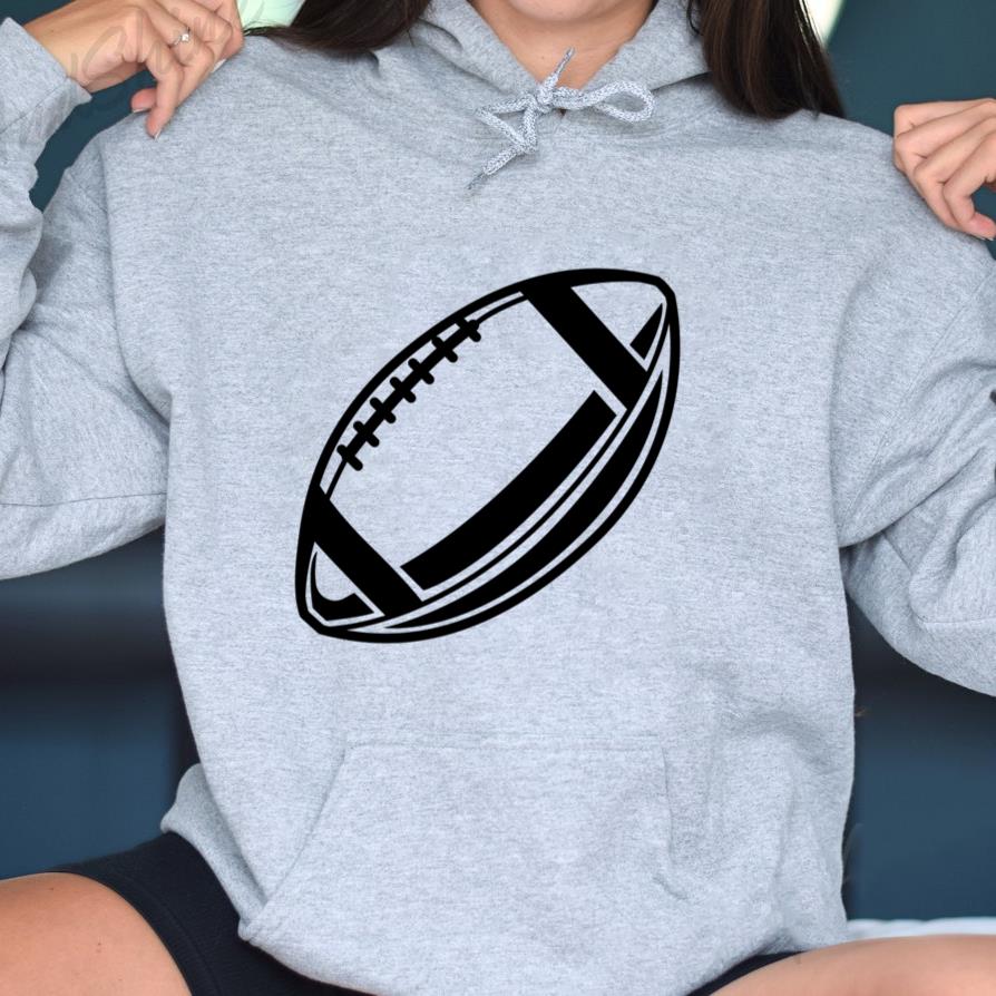 American Football Ball High Contrast Hoodie