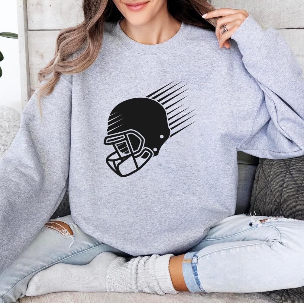 American Football Helmet Cut Out Sweatshirt