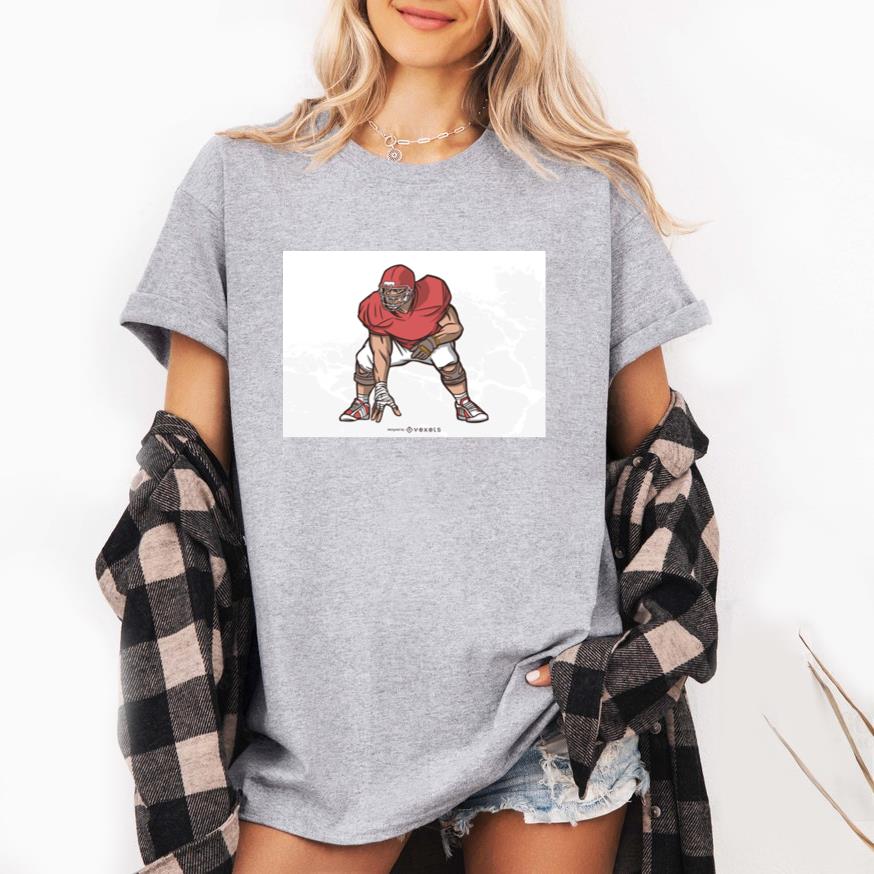 American Football Lineman Illustration T-Shirt