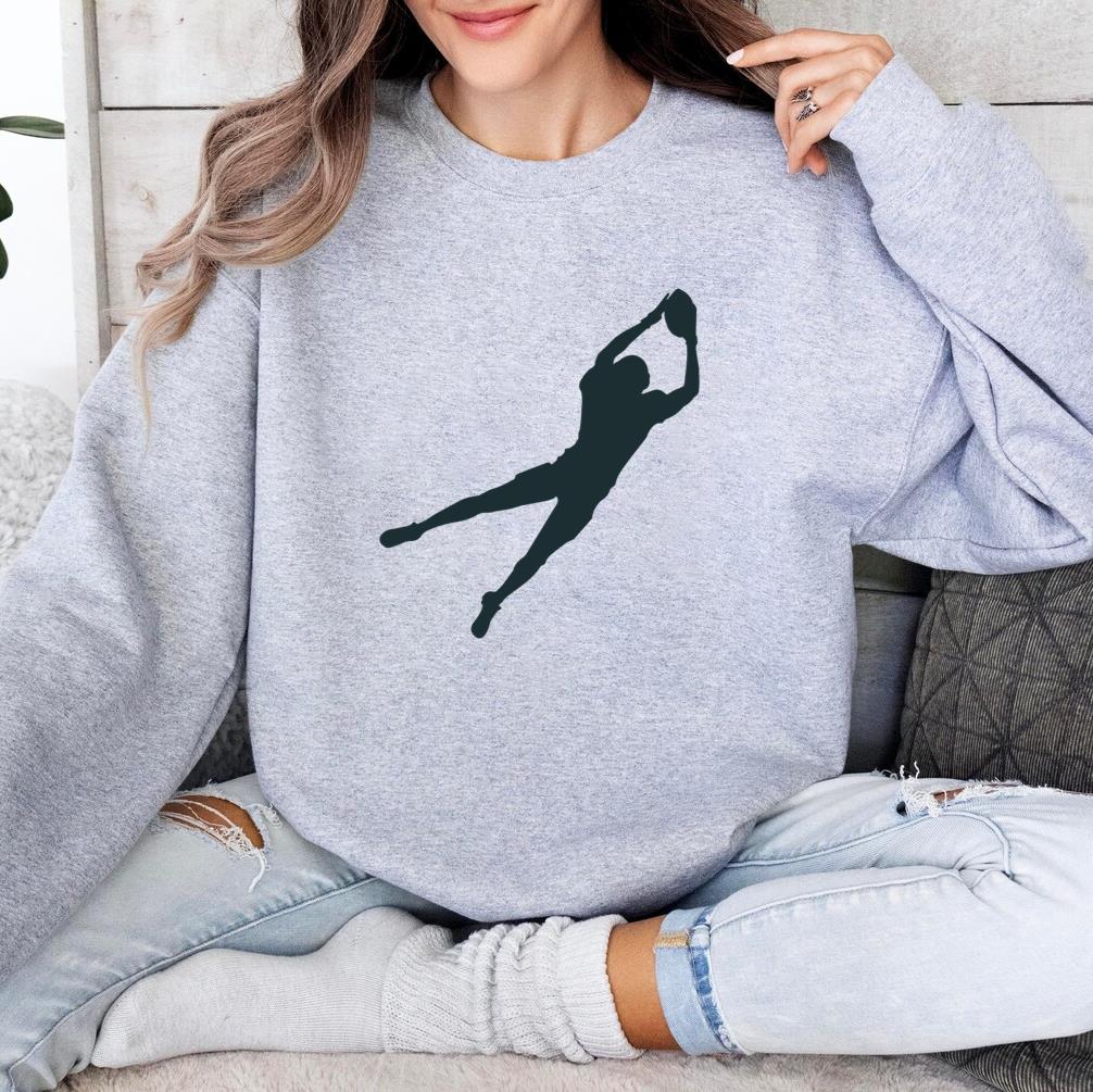 American Football Player Catch Silhouette Sweatshirt