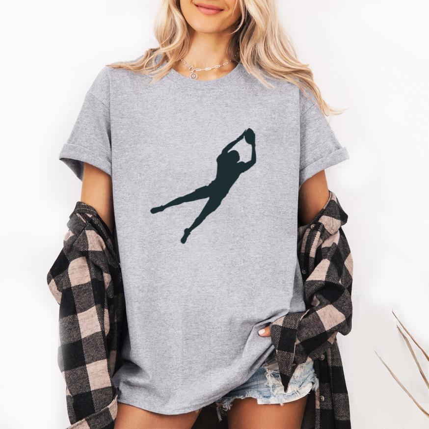 American Football Player Catch Silhouette T-Shirt
