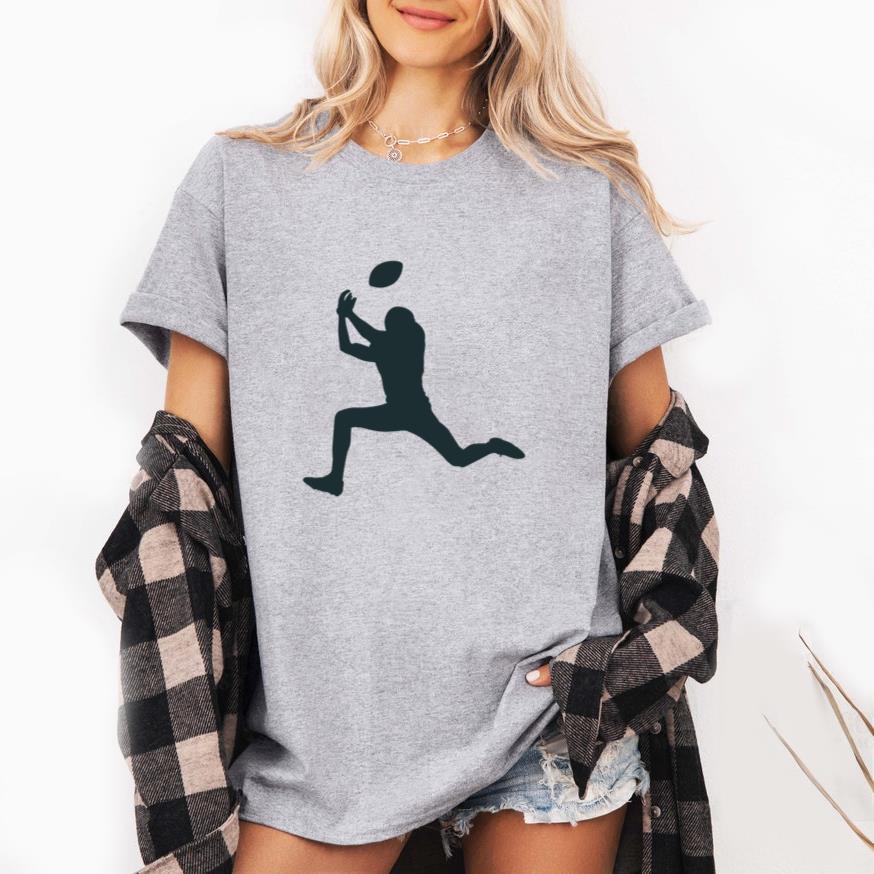 American Football Player Catching Silhouette T-Shirt