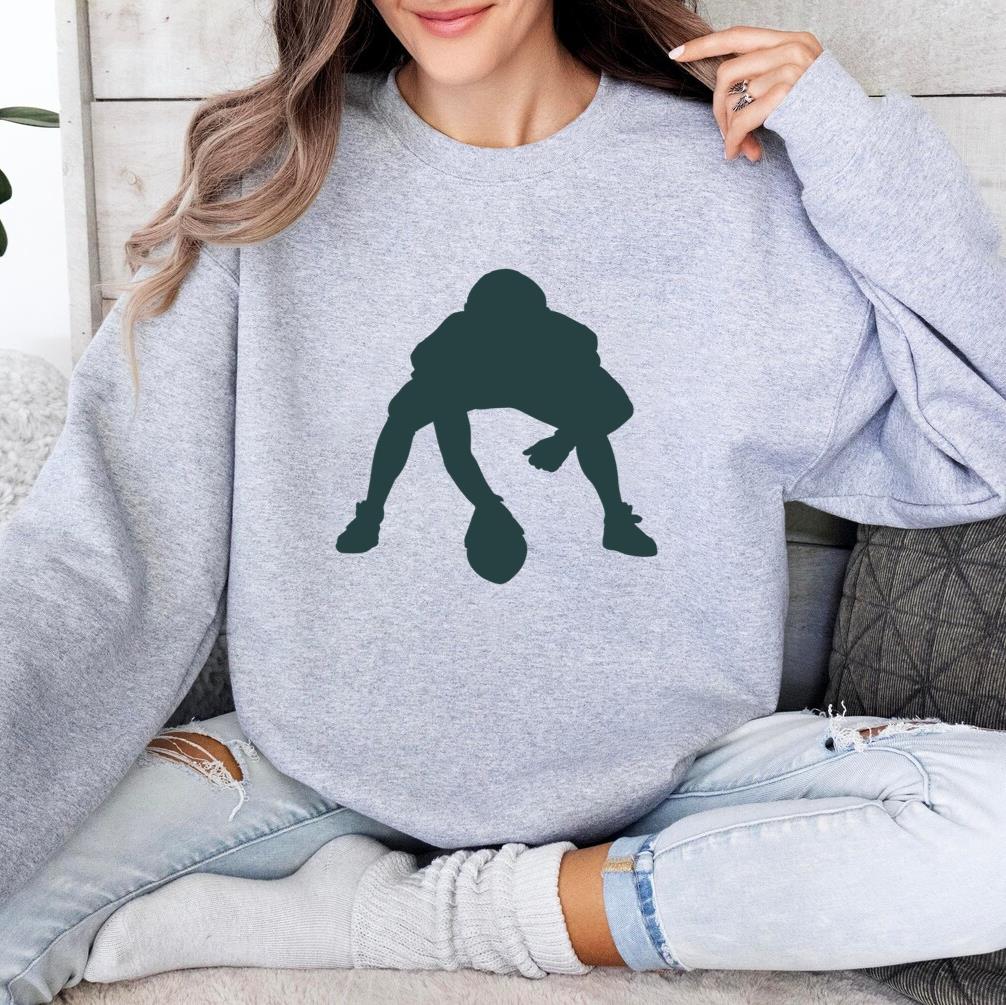 American Football Player Center Silhouette Sweatshirt
