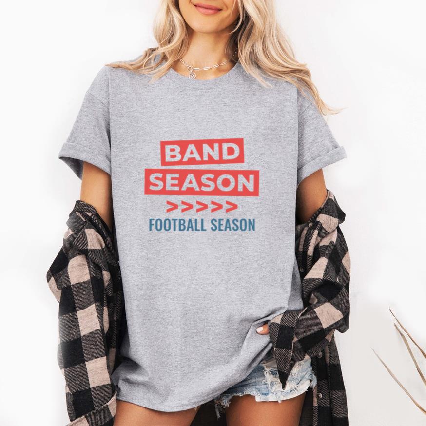Dynamic Season Transition Graphic For Band And Football T-Shirt