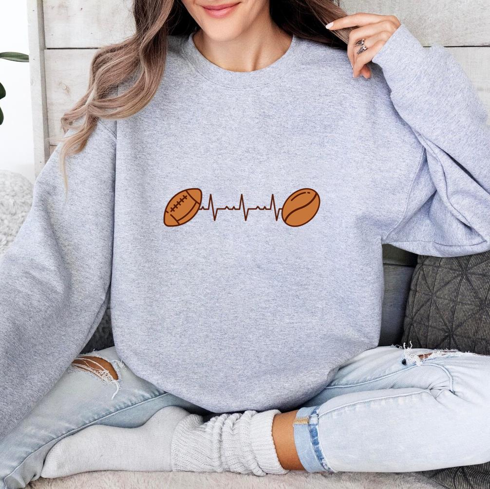 Football And A Heartbeat Sweatshirt