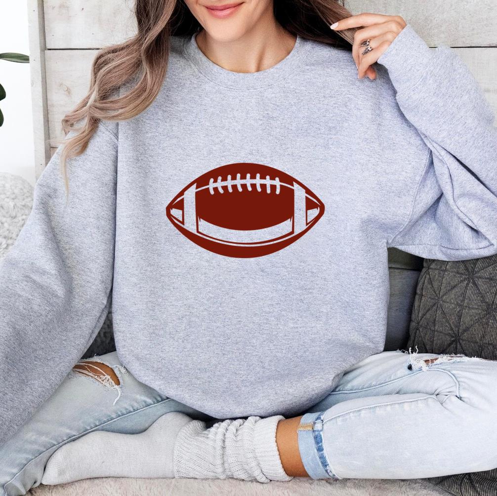 Football Ball Horizontal Cut Out Sweatshirt