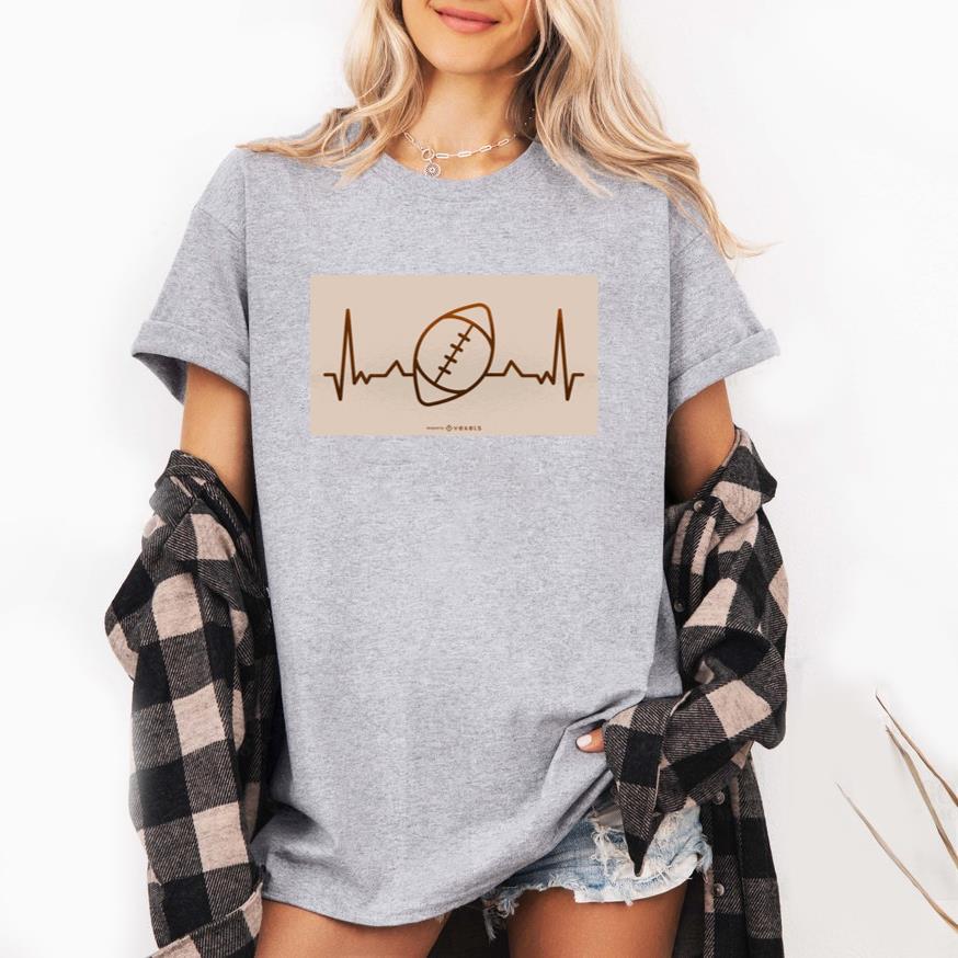 Football Heartbeat Illustration T-Shirt