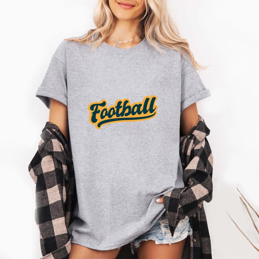 Football Lettering Sticker T-Shirt