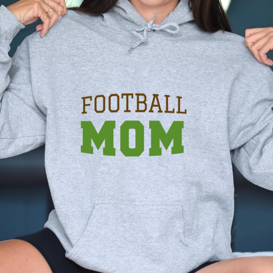 Football Mom Green Design Hoodie