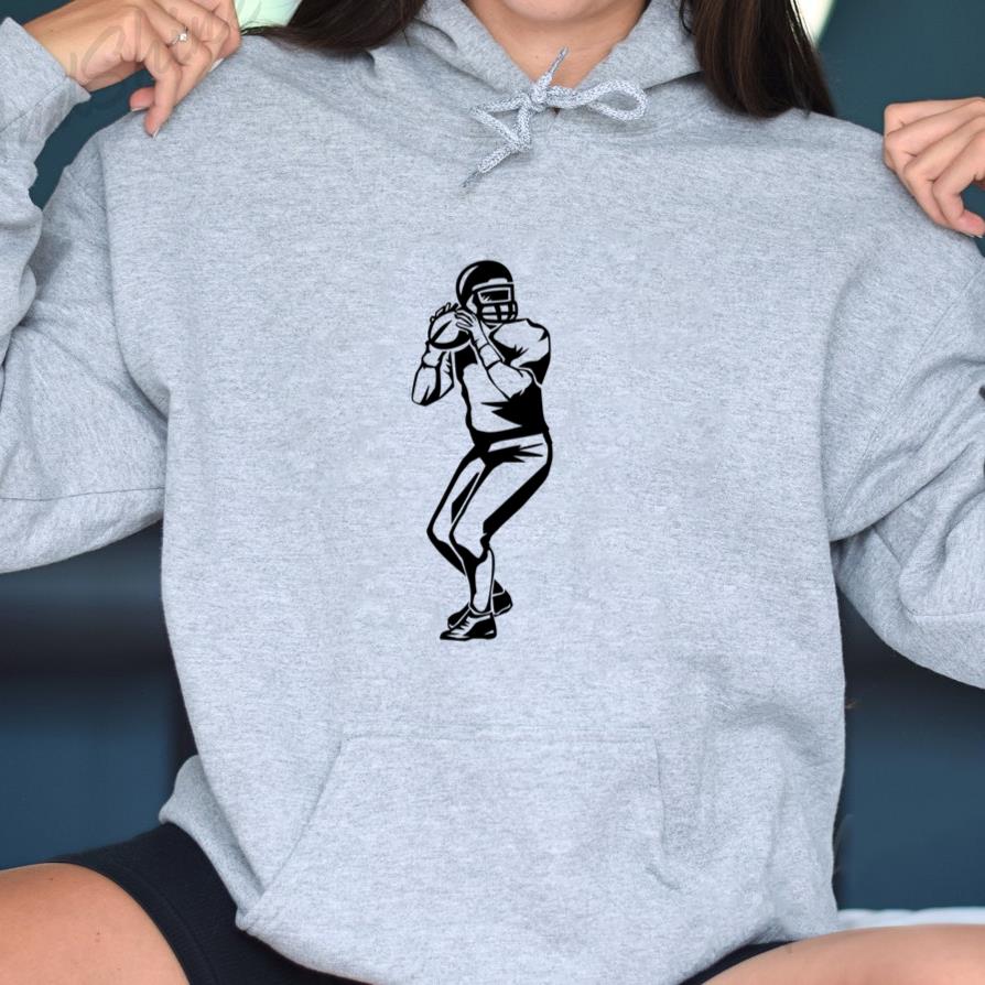 Football Player Play High Contrast Hoodie