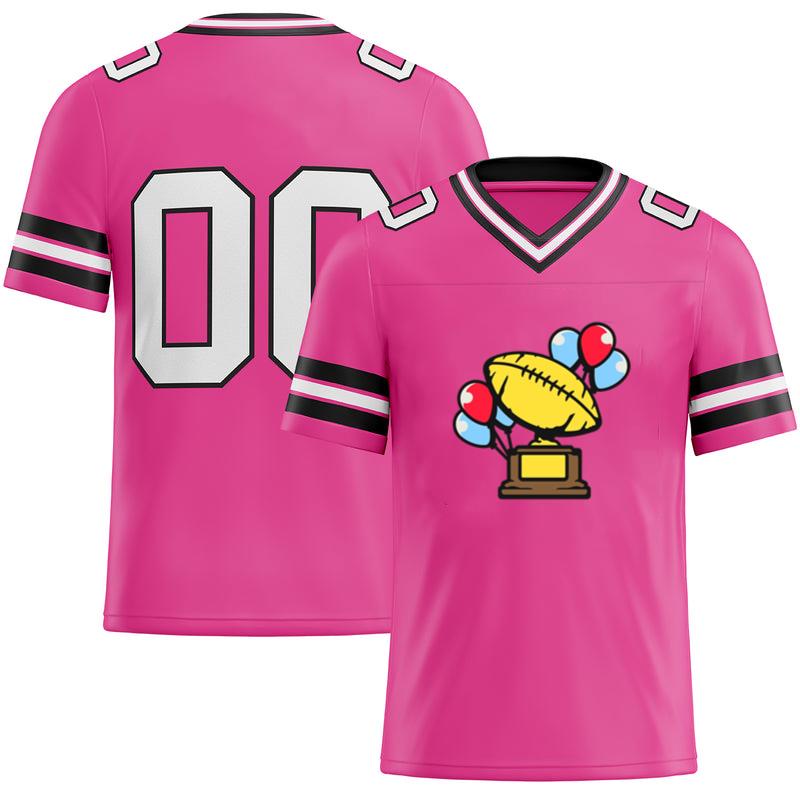 Football Trophy With Balloons And Confetti Football Jersey