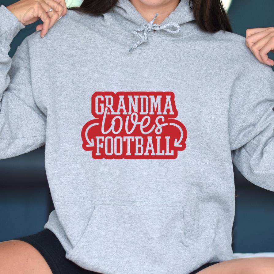 Grandma Loves Football Design Hoodie