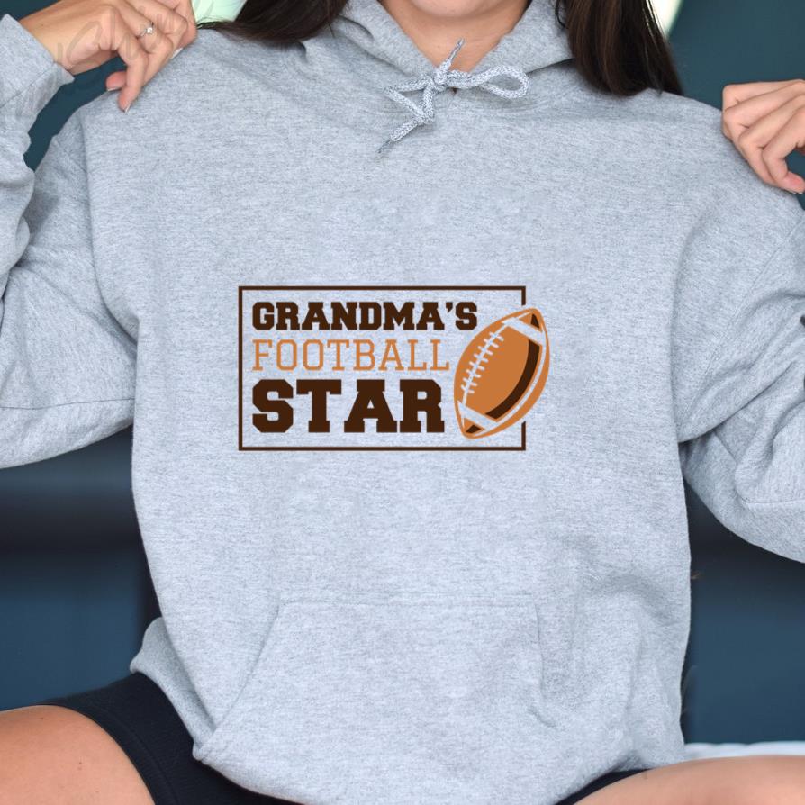 Grandmas Football Star Design Hoodie
