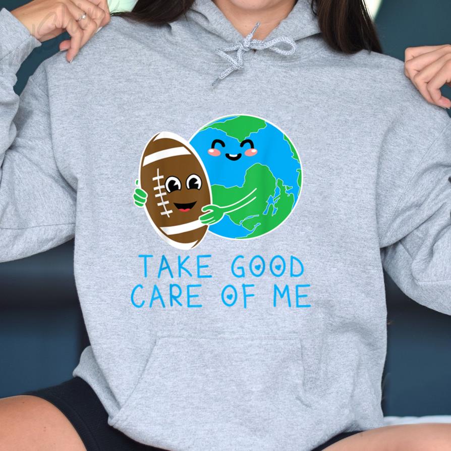 Happy Earth-Day Planet Gift Idea Funny Hug Football Hoodie
