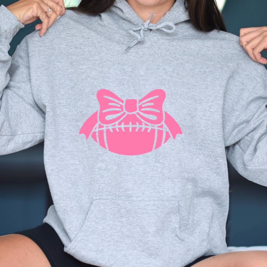 Pink Football Design Hoodie