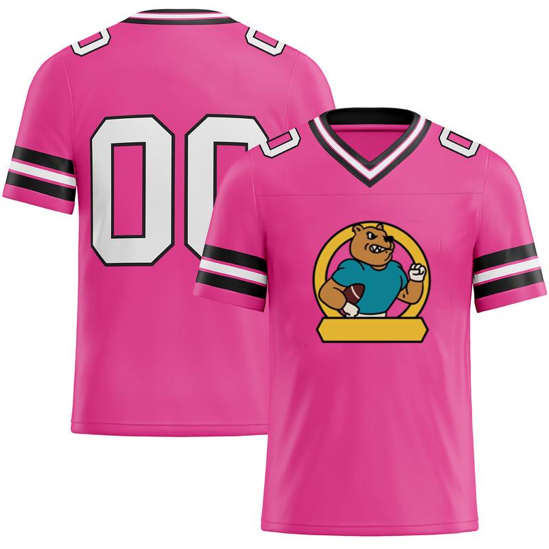 Teddy Bear Holding A Football In A Circle Football Jersey